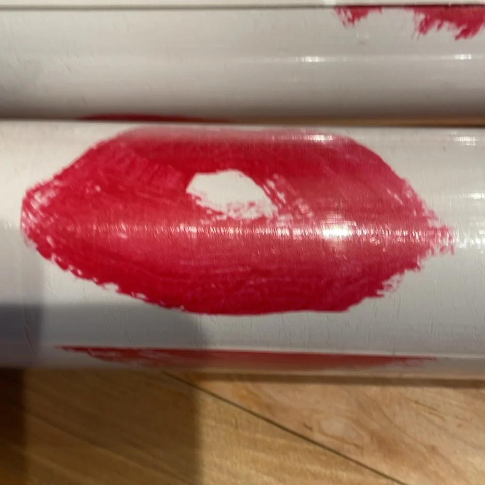 Red Lip Print Wall Paper